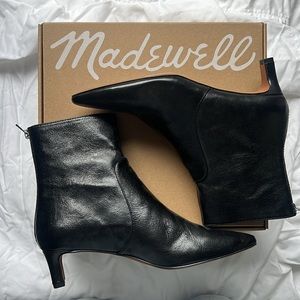 NEW Madewell Black Leather Boots Size 7.5